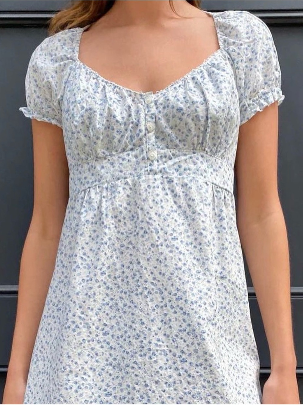 RARE Brandy Melville Blue Floral Blair Dress